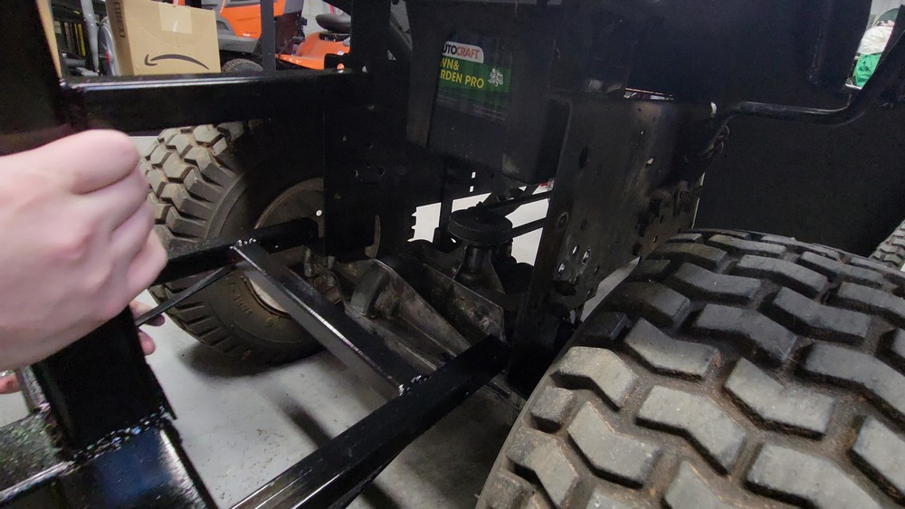 custom 3 point hitch for lawn mower
